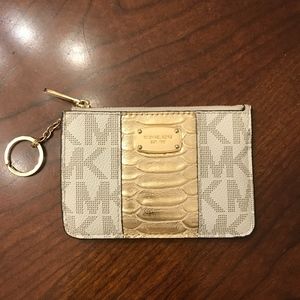 Michael Kors Accessories - Michael Kors Gold Jet Set Card I.D./Coin Holder Michael Kors Accessories - Michael Kors Gold Jet Set Card I.D./Coin Holder
